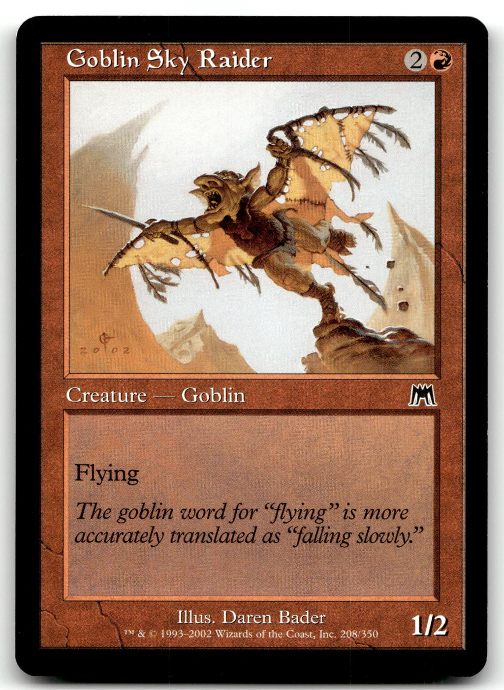 Goblin Sky Raider 208 Common Onslaught Magic: The Gathering Near Mint
