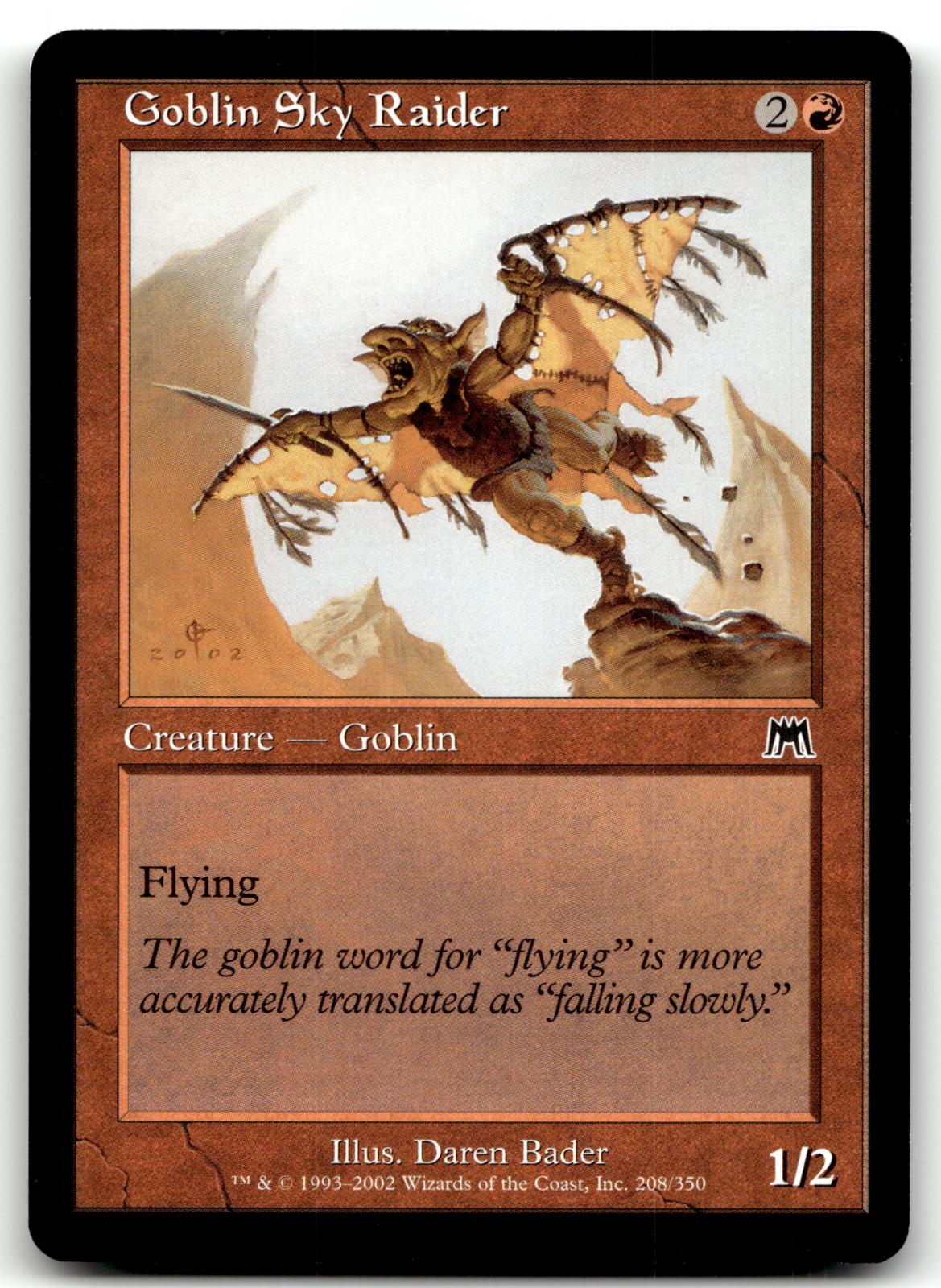 Goblin Sky Raider 208 Common Onslaught Magic: The Gathering Near Mint