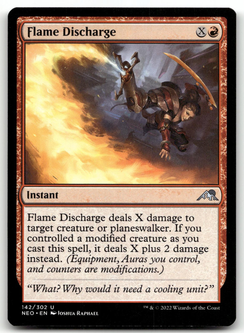 Flame Discharge 142 Uncommon Kamigawa: Neon Dynasty Magic: The Gathering NM