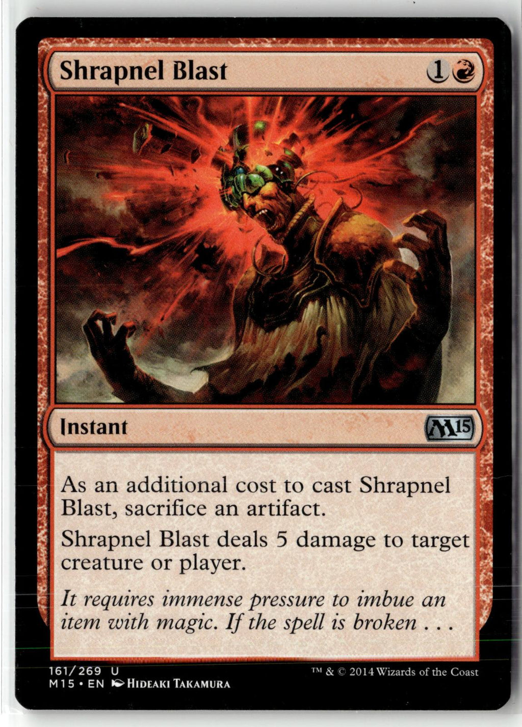 Shrapnel Blast 161 Uncommon Magic 2015 (M15) Magic: The Gathering Near Mint