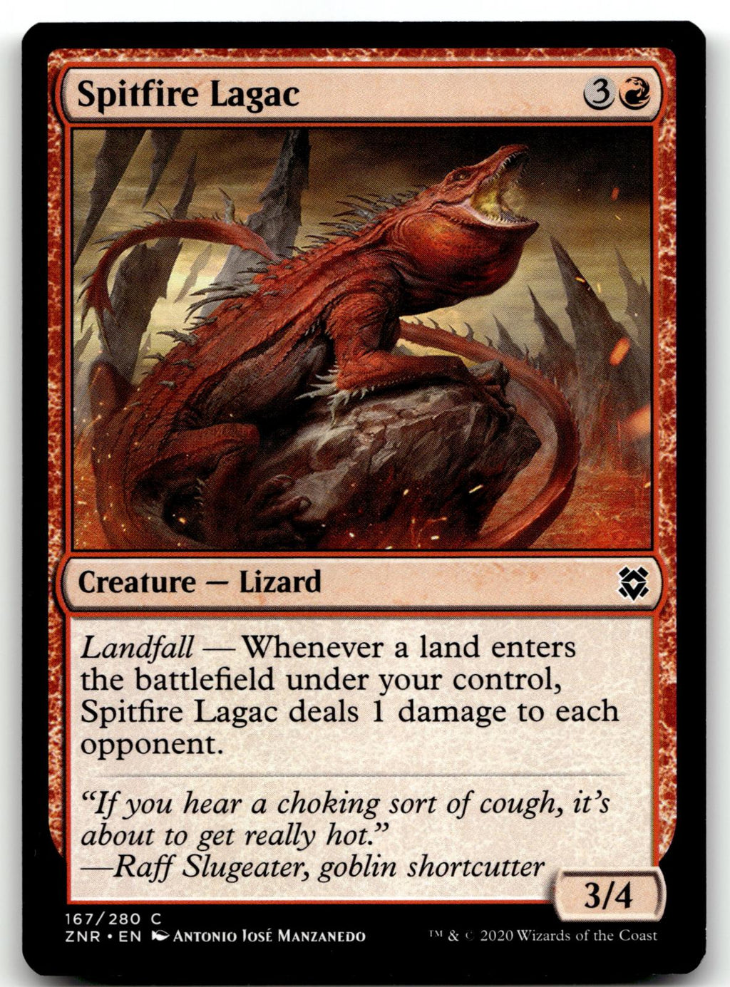 Spitfire Lagac 167 Common Zendikar Rising Magic: The Gathering Near Mint