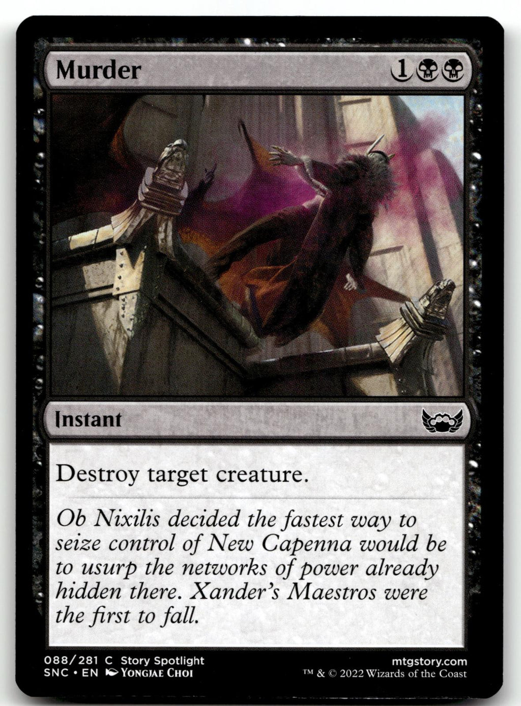 Murder 88 Common Streets of New Capenna Magic: The Gathering Near Mint