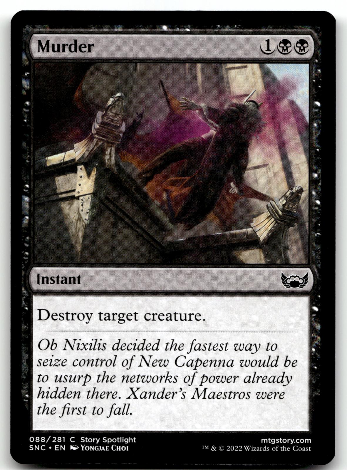 Murder 88 Common Streets of New Capenna Magic: The Gathering Near Mint