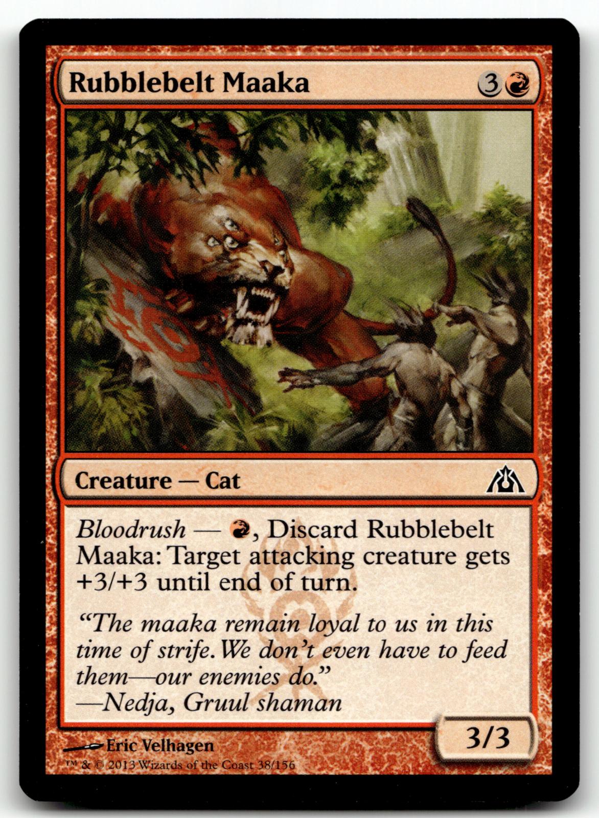 Rubblebelt Maaka 38 Common Dragon's Maze Magic: The Gathering Near Mint
