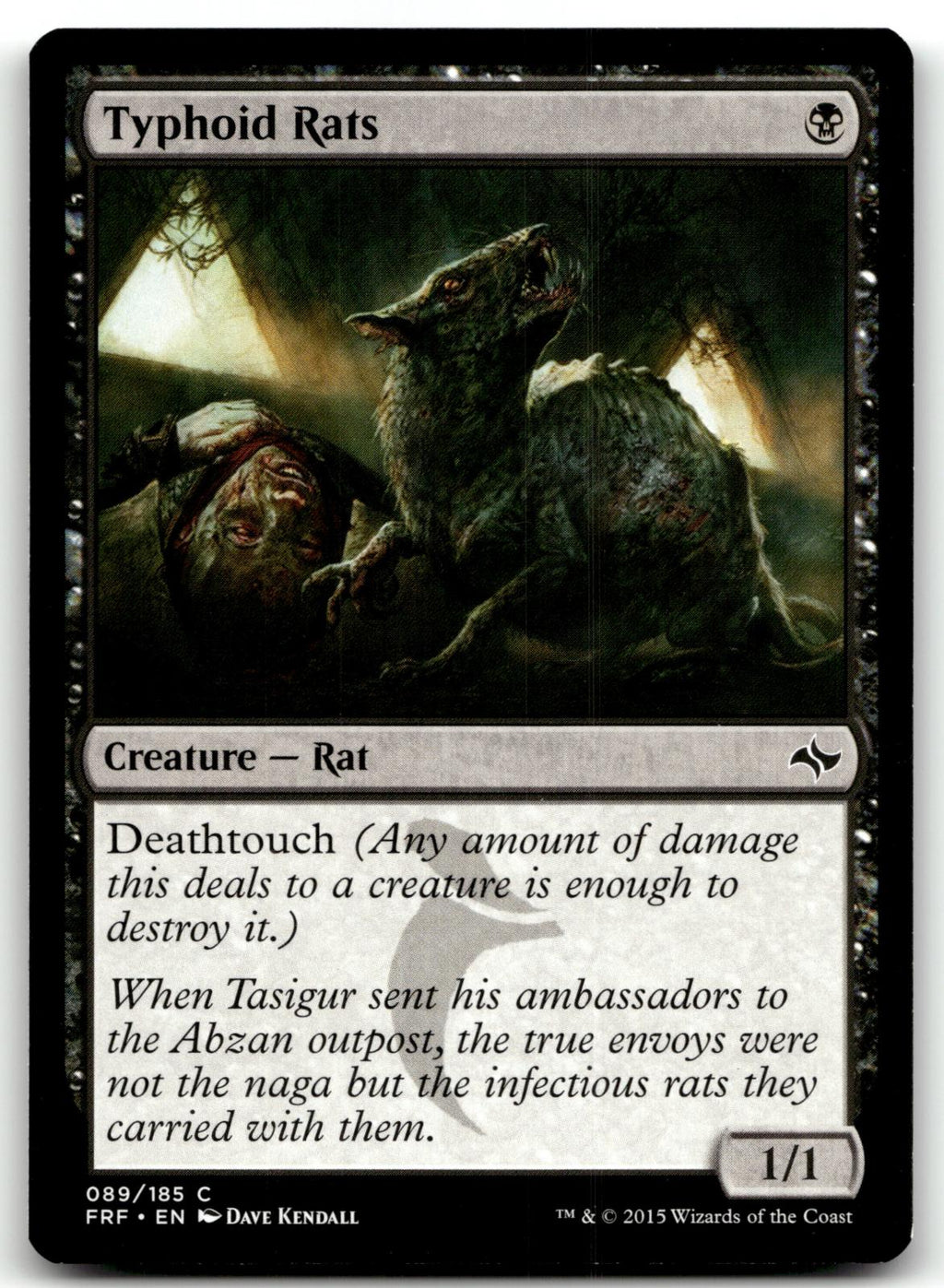 Typhoid Rats 89 Common Fate Reforged Magic: The Gathering Near Mint
