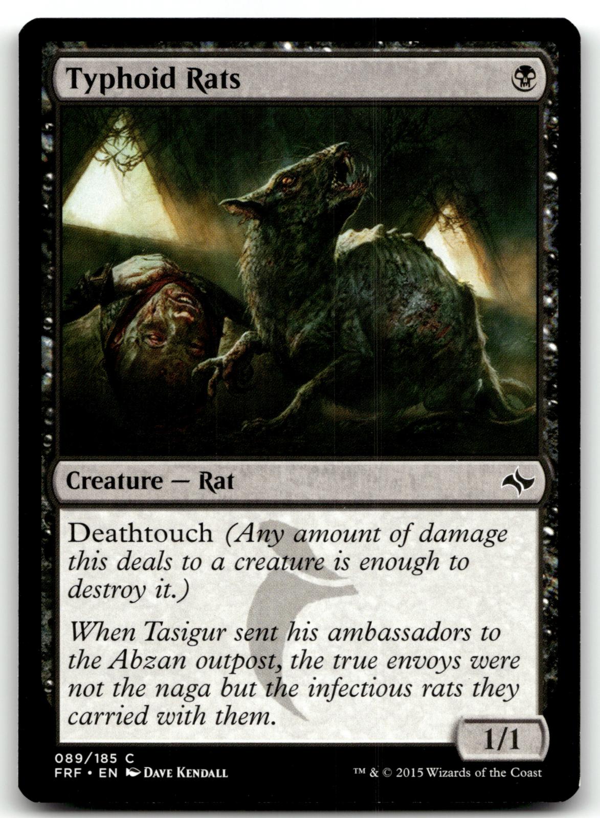 Typhoid Rats 89 Common Fate Reforged Magic: The Gathering Near Mint