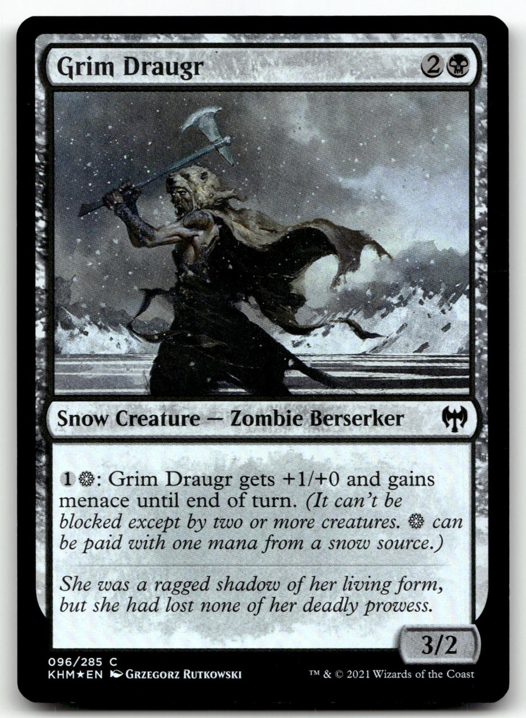 Grim Draugr 96 Common Kaldheim Magic: The Gathering Foil Near Mint