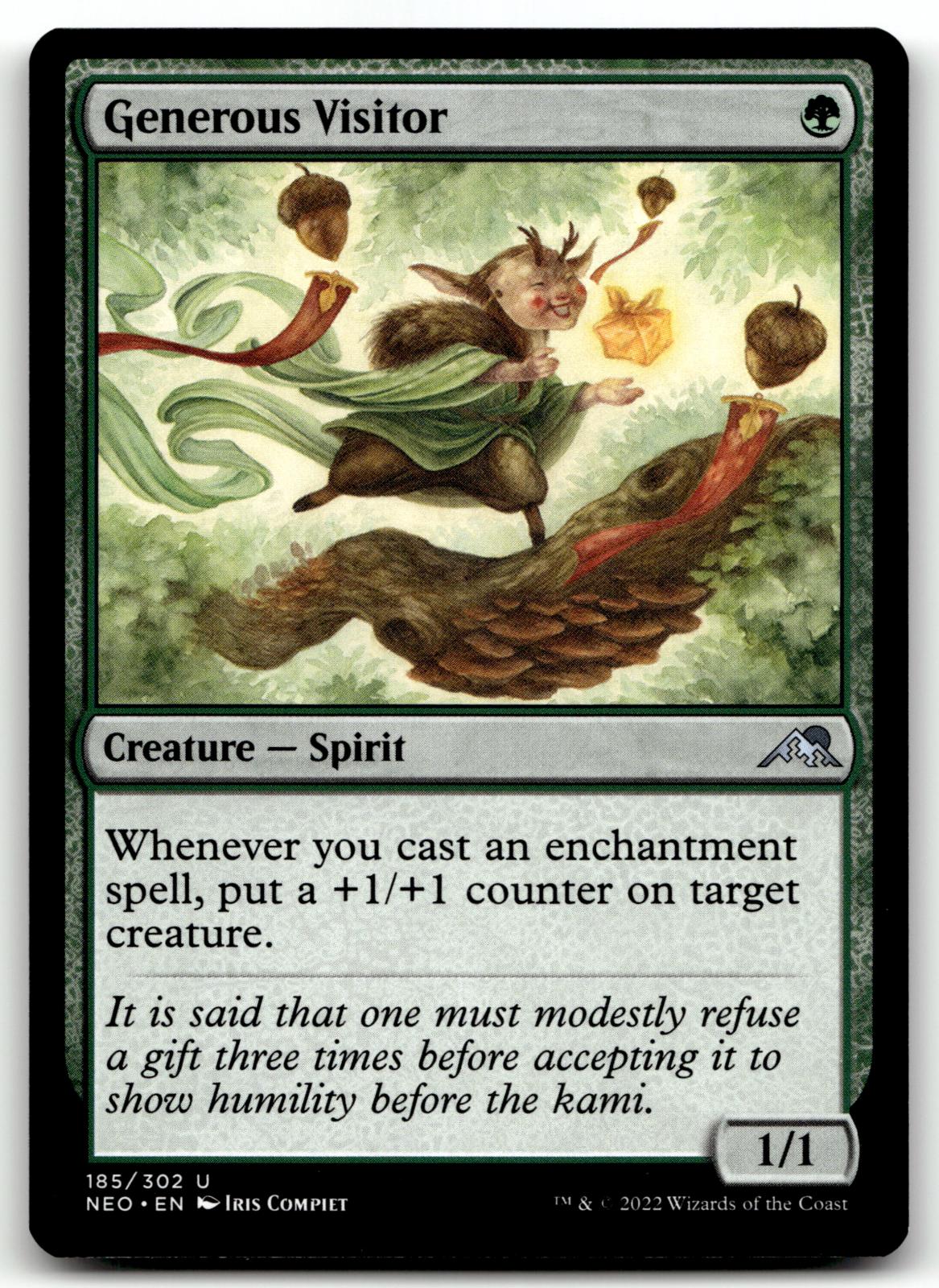 Generous Visitor 185 Uncommon Kamigawa: Neon Dynasty Magic: The Gathering NM
