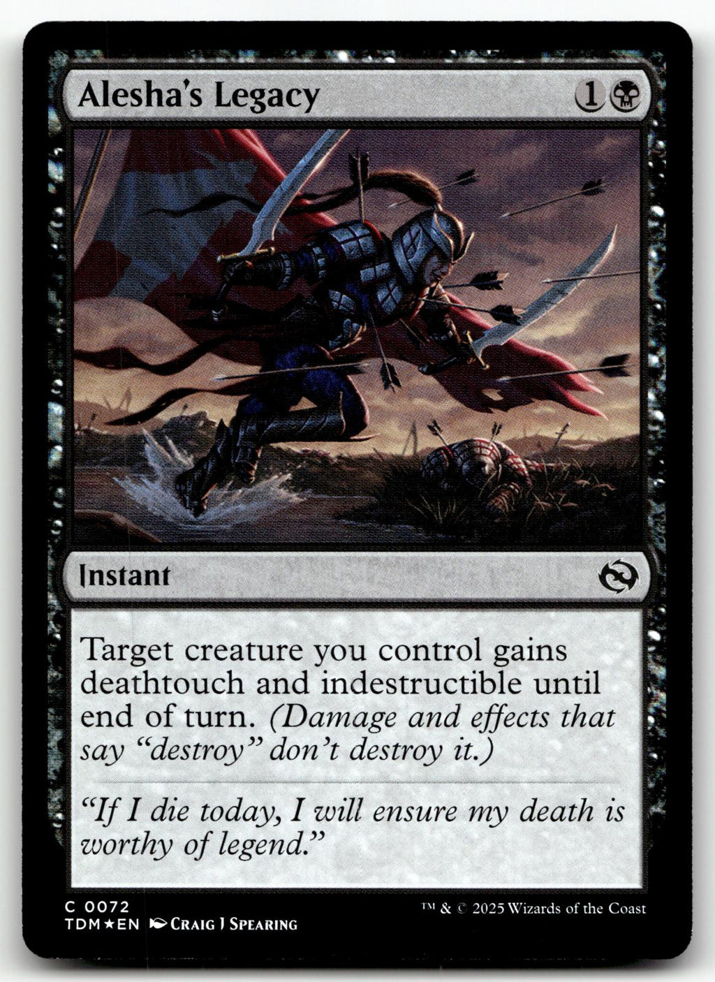 Alesha's Legacy 72 Common Tarkir: Dragonstorm Magic: The Gathering Foil NM