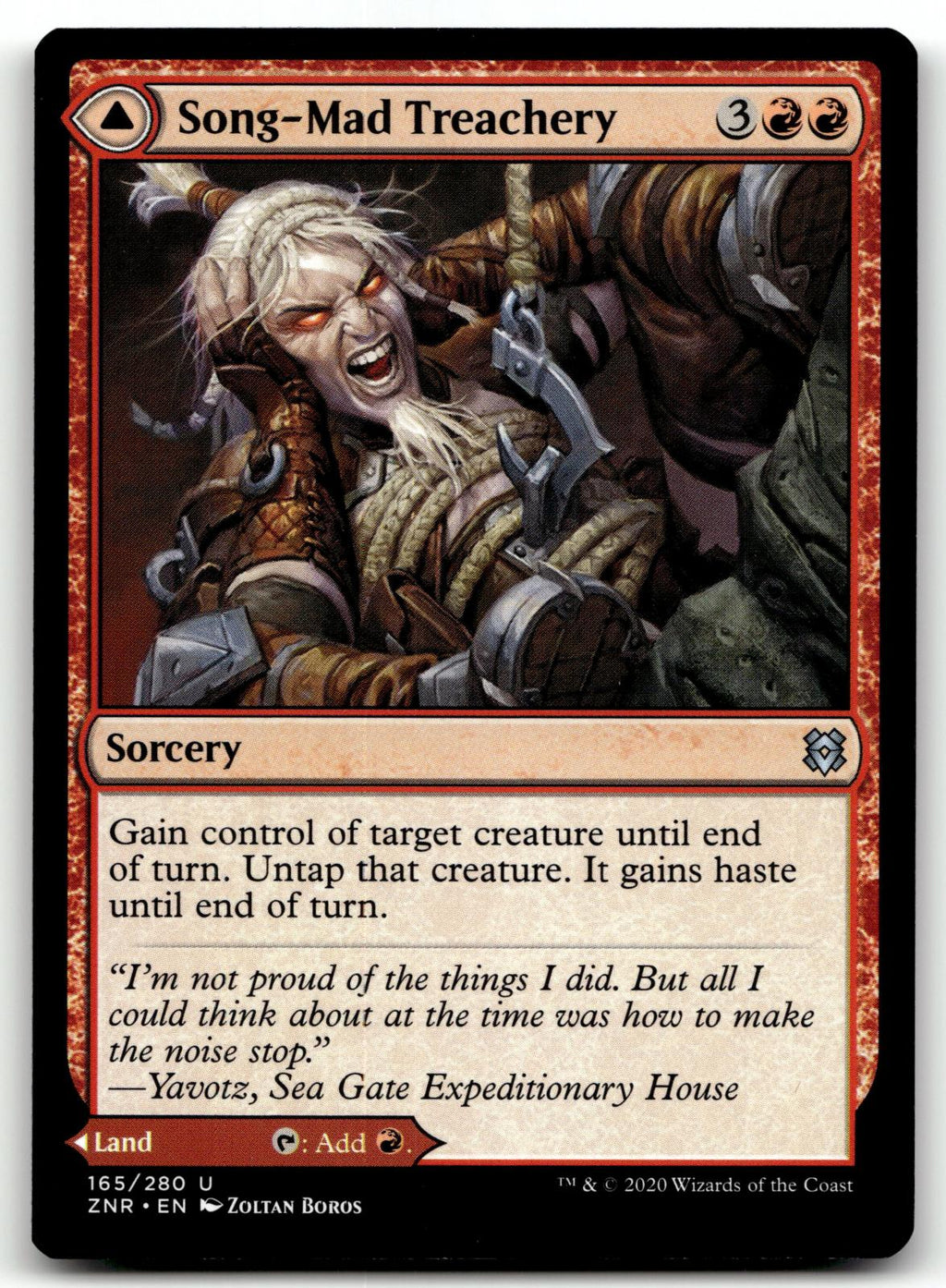Song-Mad Treachery 165 Uncommon Zendikar Rising Magic: The Gathering Near Mint