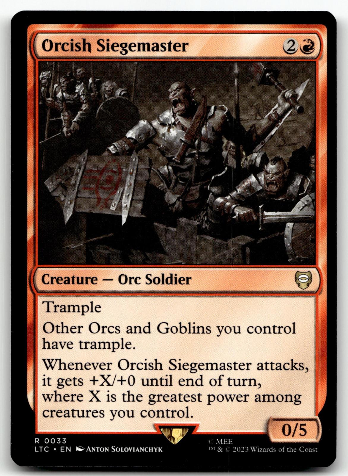 Orcish Siegemaster 33 Commander: The Lord of the Rings: Tales of Middle-earth 