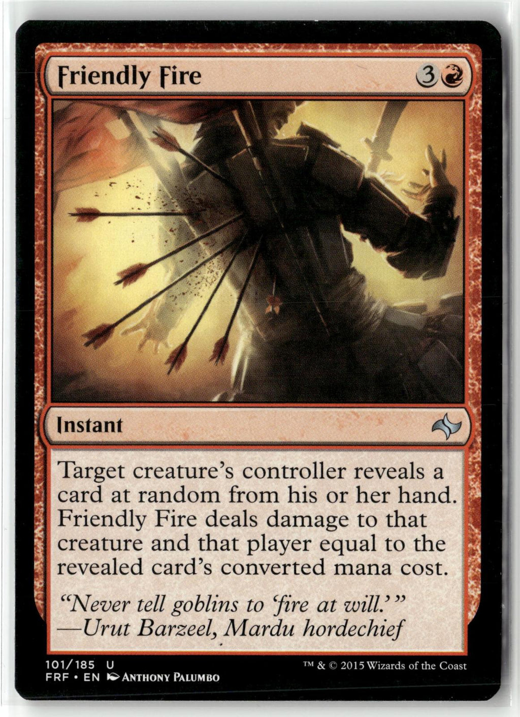 Friendly Fire 101 Uncommon Fate Reforged Magic: The Gathering Near Mint