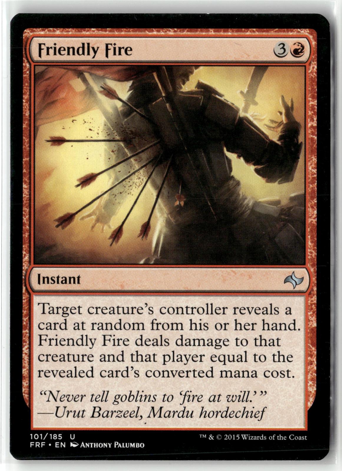 Friendly Fire 101 Uncommon Fate Reforged Magic: The Gathering Near Mint