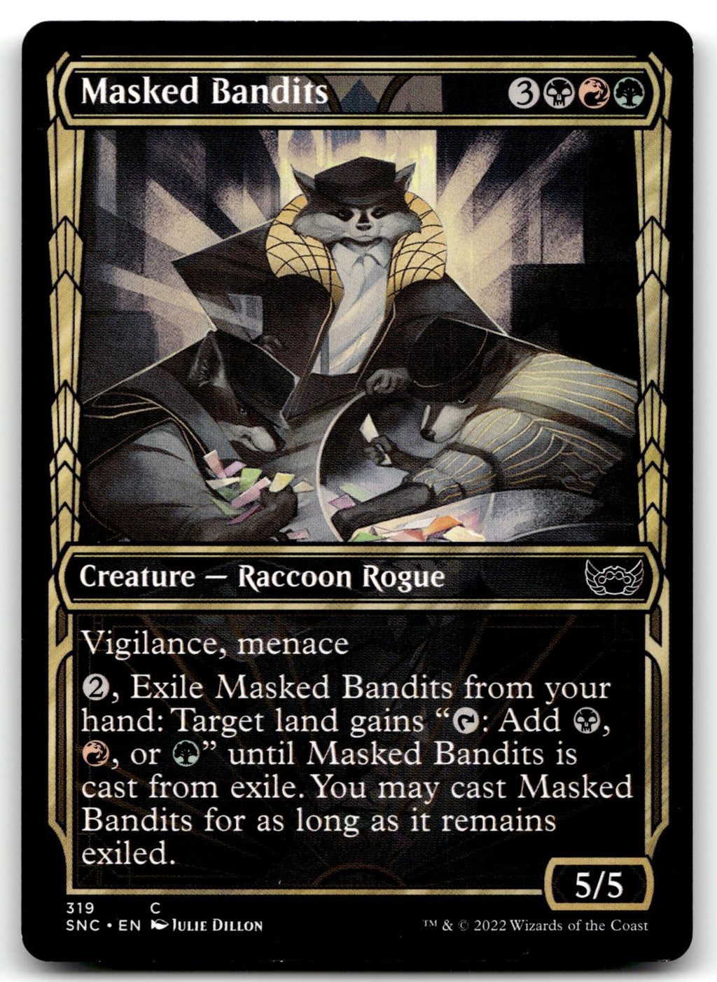 Masked Bandits (Showcase) 319 Streets of New Capenna Magic: The Gathering NM