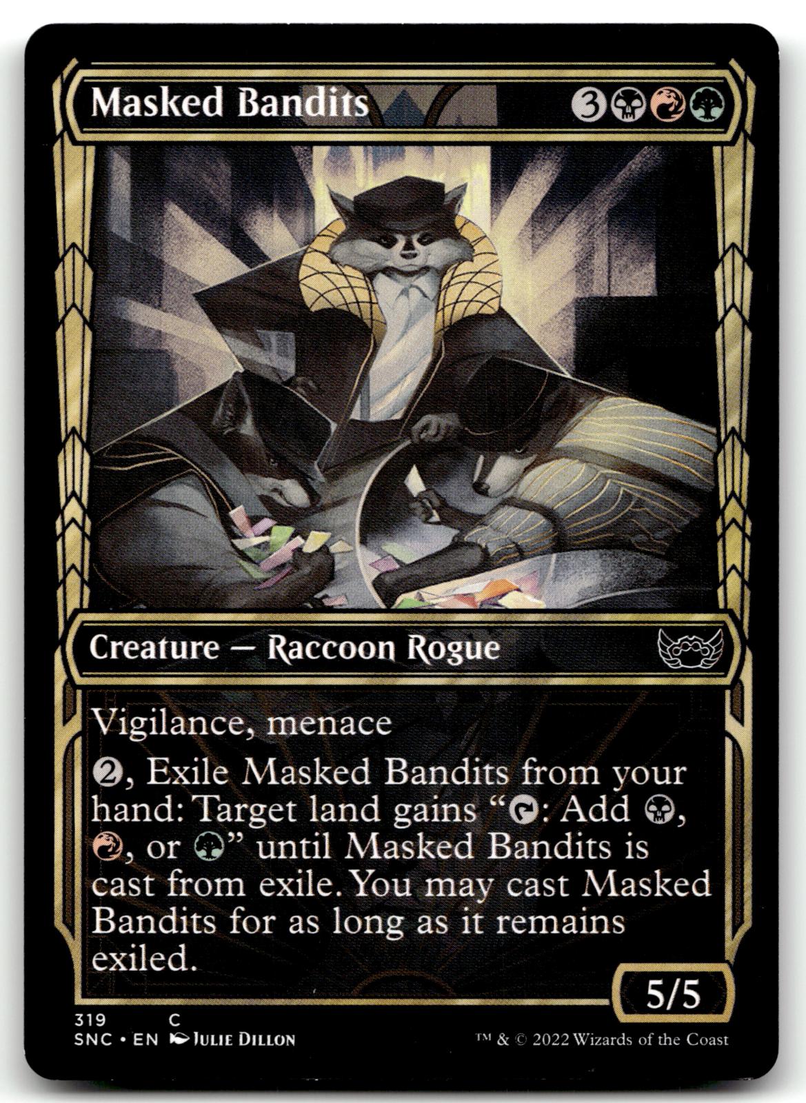 Masked Bandits (Showcase) 319 Streets of New Capenna Magic: The Gathering NM