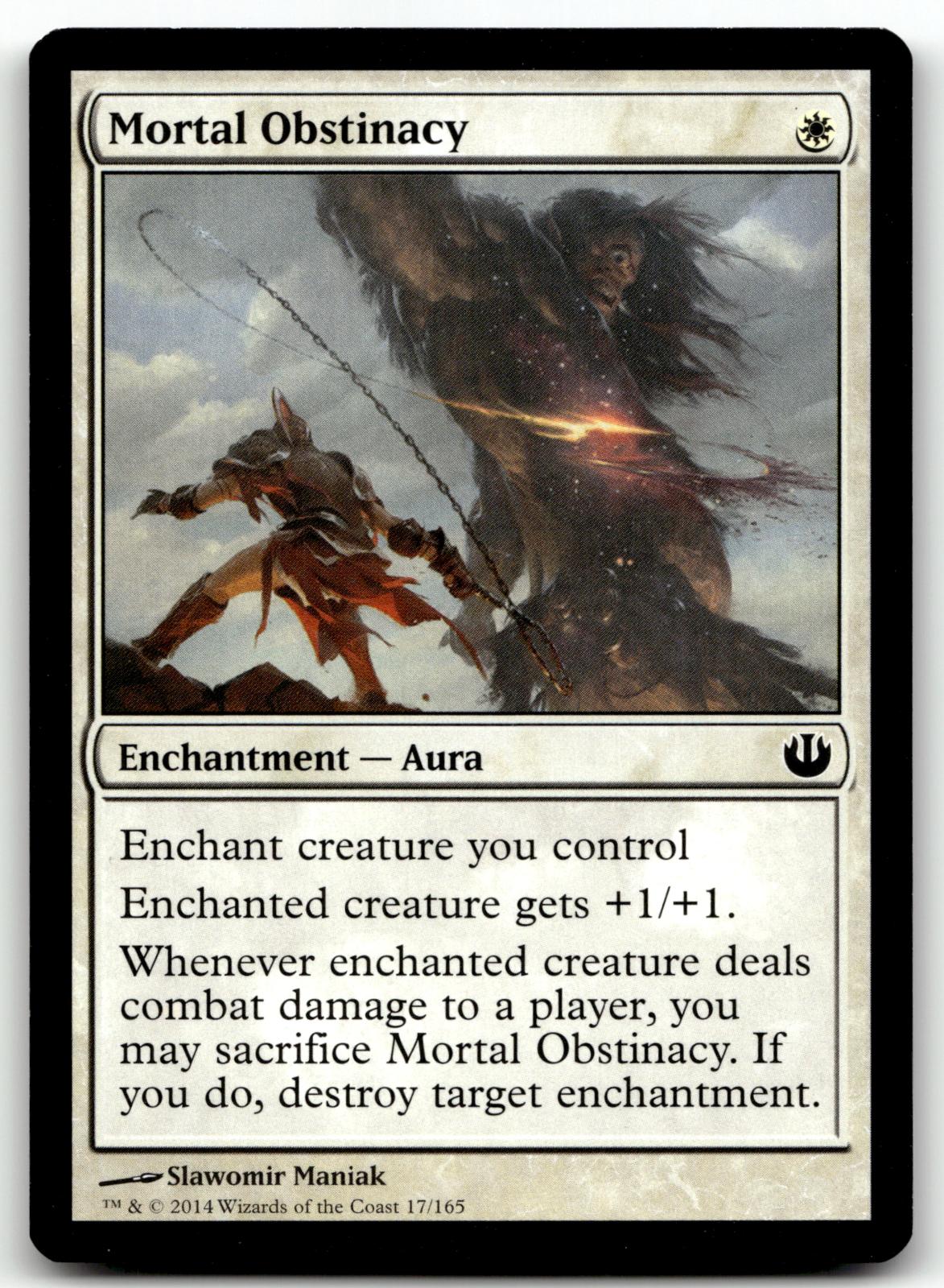 Mortal Obstinacy 17 Common Journey Into Nyx Magic: The Gathering Near Mint
