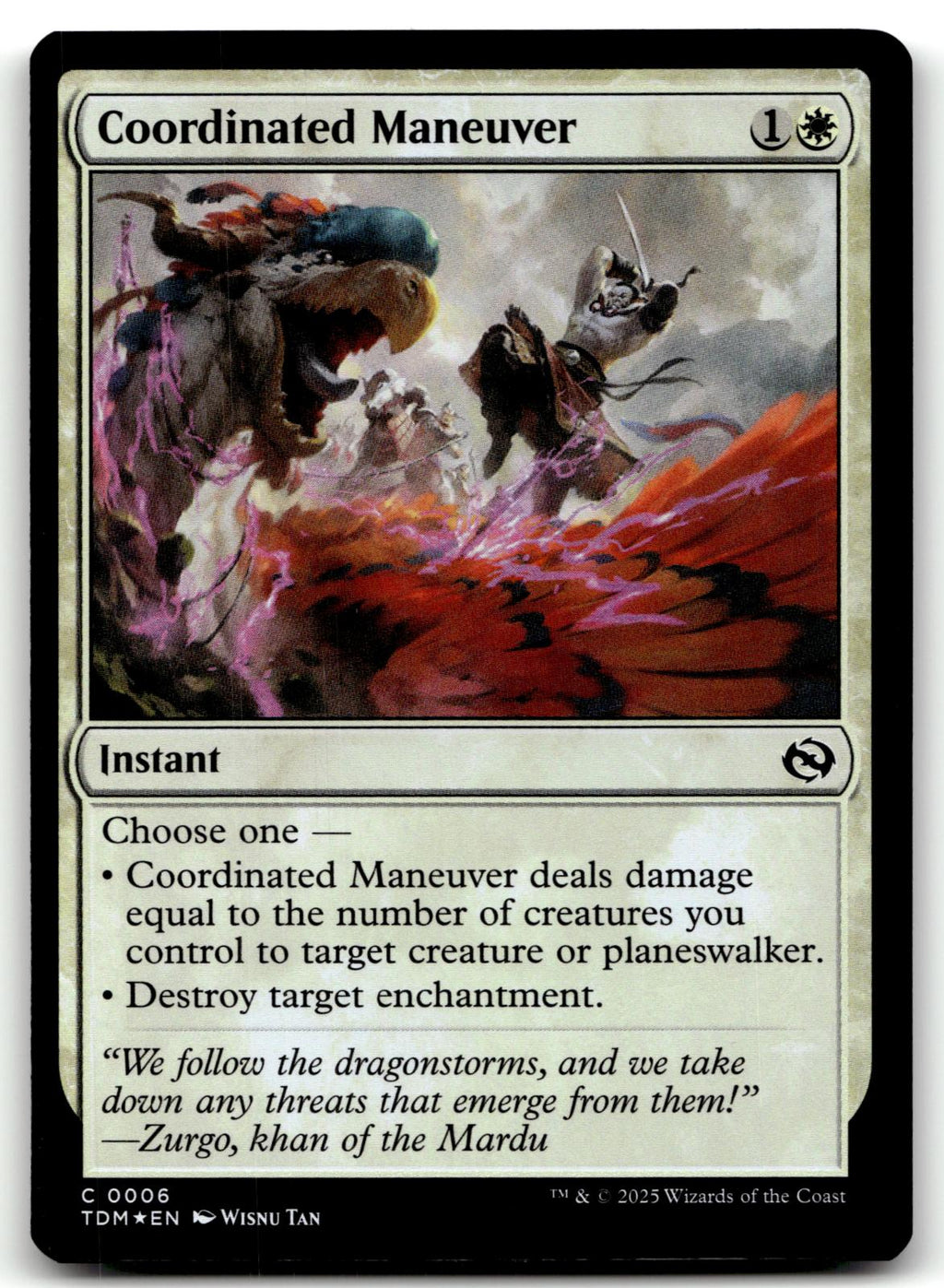 Coordinated Maneuver 6 Common Tarkir: Dragonstorm Magic: The Gathering Foil NM