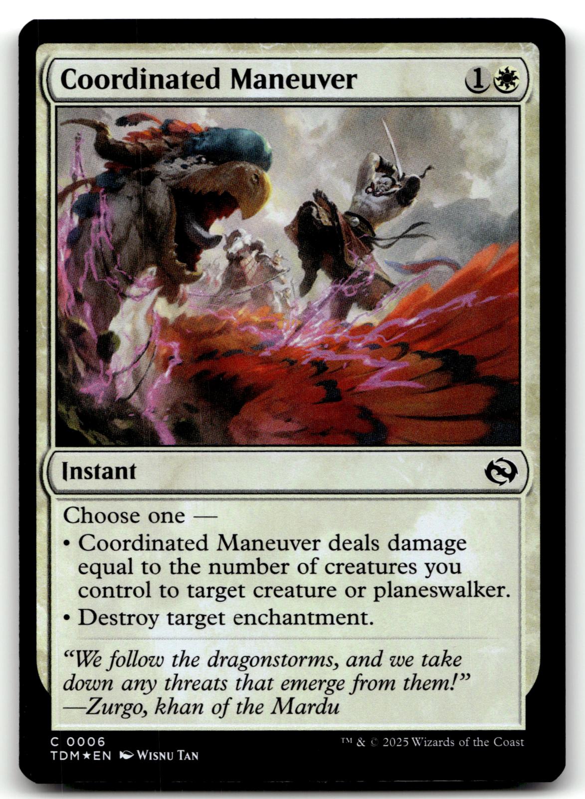 Coordinated Maneuver 6 Common Tarkir: Dragonstorm Magic: The Gathering Foil NM