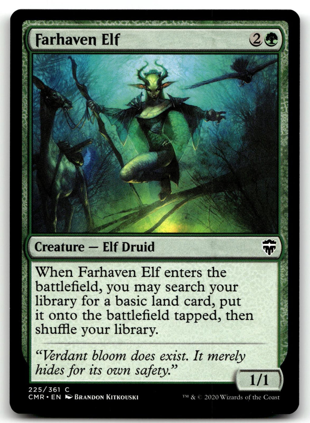 Farhaven Elf 225 Common Commander Legends Magic: The Gathering Near Mint