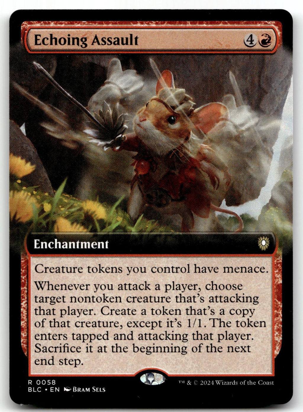 Echoing Assault (Extended Art) 58 Commander: Bloomburrow Magic: The Gathering NM
