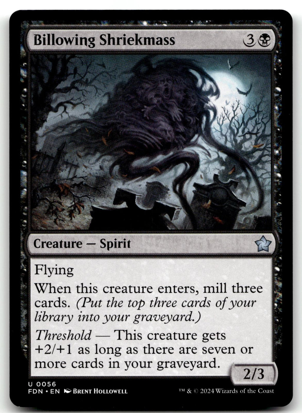 Billowing Shriekmass 56 Uncommon Foundations Magic: The Gathering Near Mint