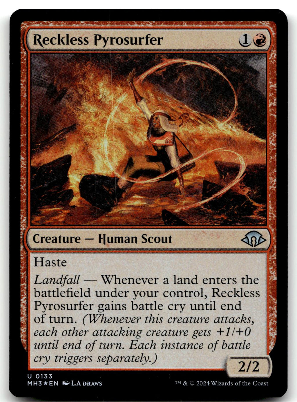 Reckless Pyrosurfer 133 Uncommon Modern Horizons 3 Magic: The Gathering Foil NM