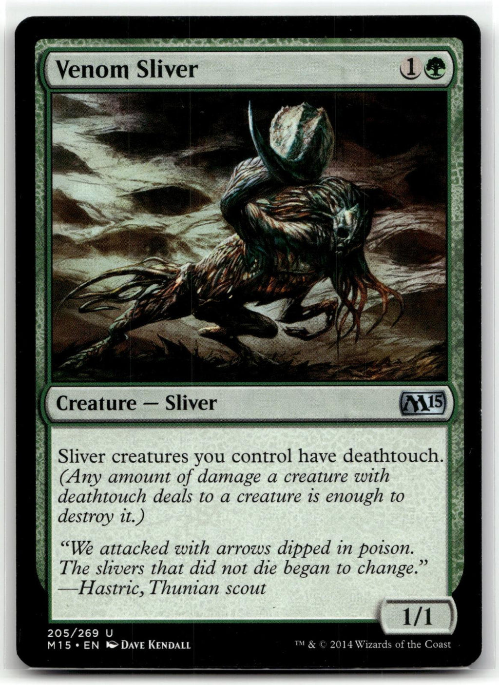Venom Sliver 205 Uncommon Magic 2015 (M15) Magic: The Gathering Near Mint