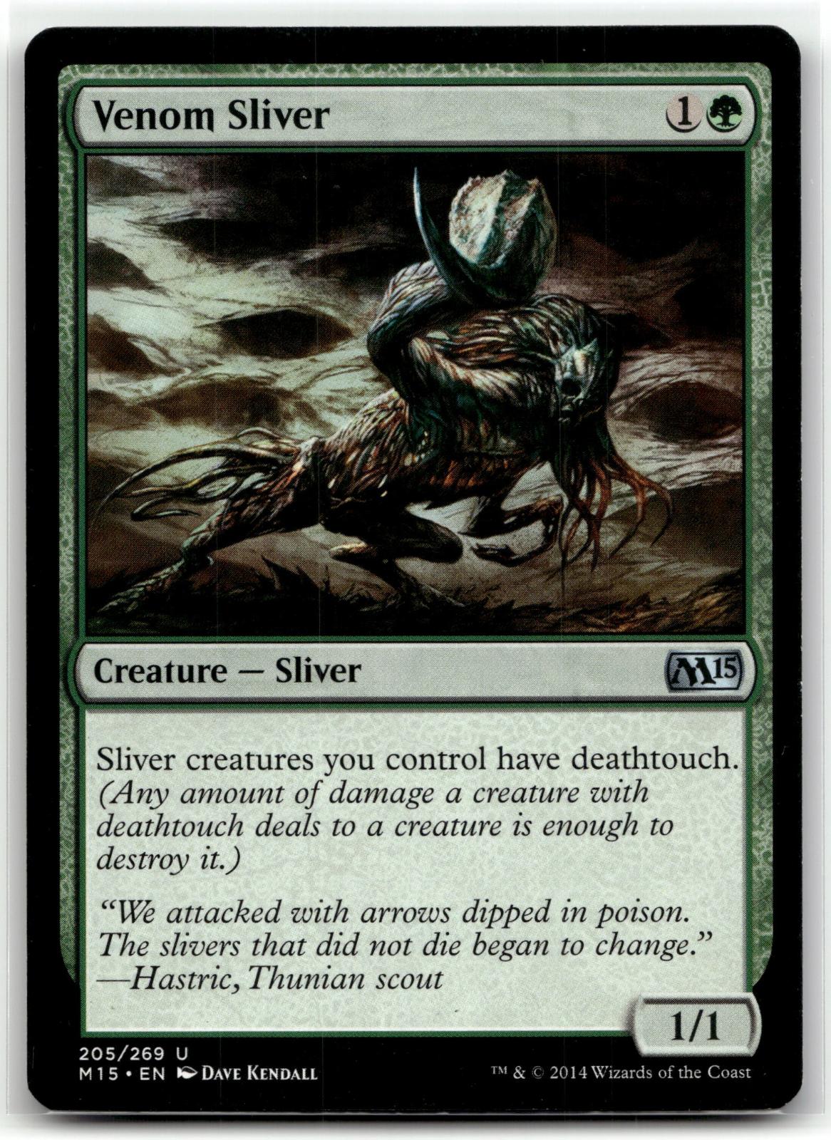Venom Sliver 205 Uncommon Magic 2015 (M15) Magic: The Gathering Near Mint
