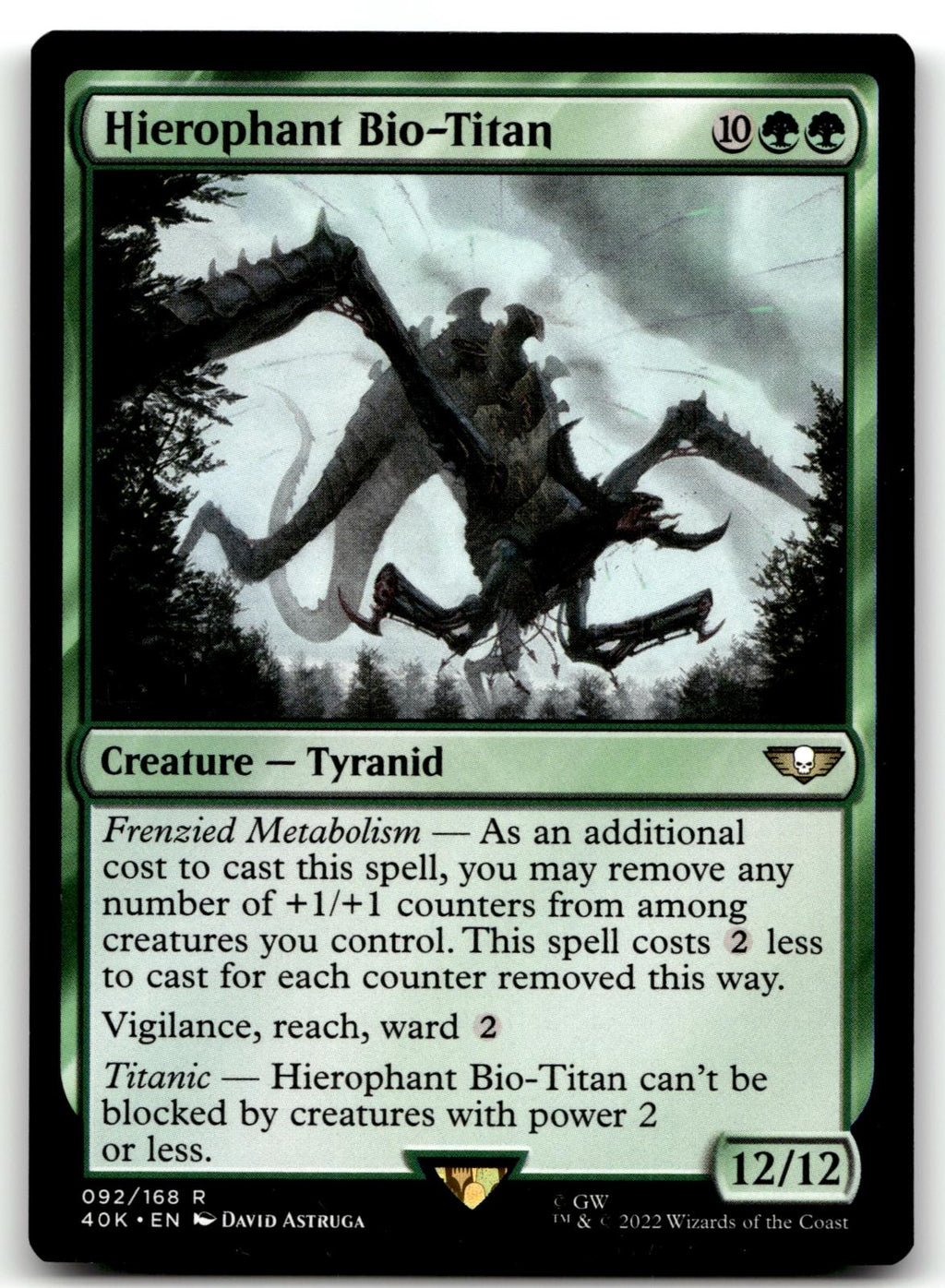 Hierophant Bio-Titan 92 Universes Beyond: Warhammer 40,000 Magic: The Gathering NM