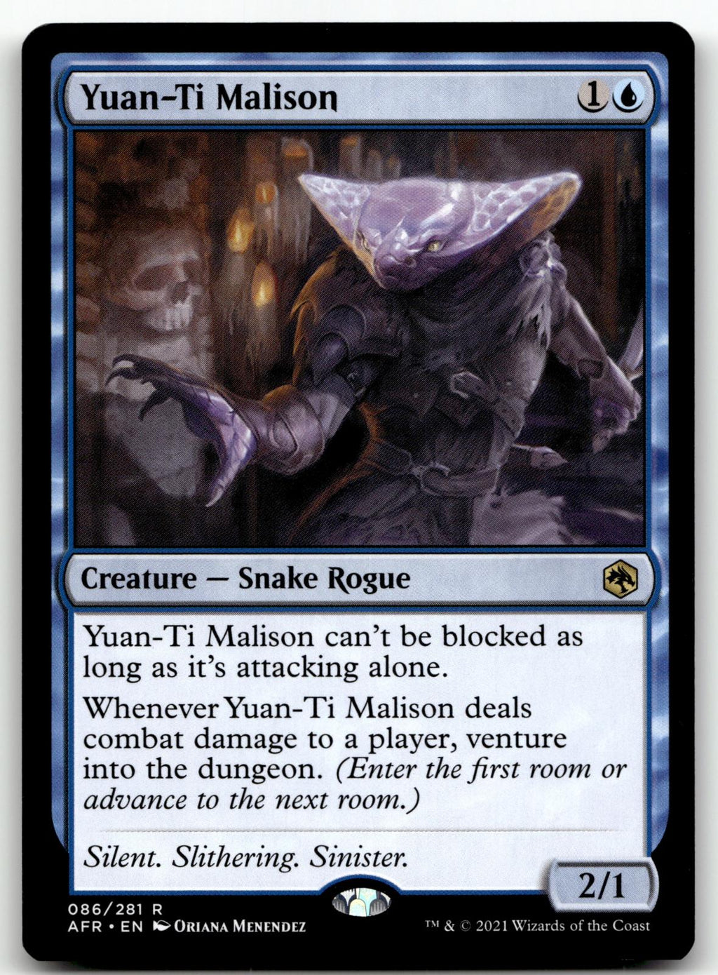 Yuan-Ti Malison 86 Adventures in the Forgotten Realms Magic: The Gathering NM