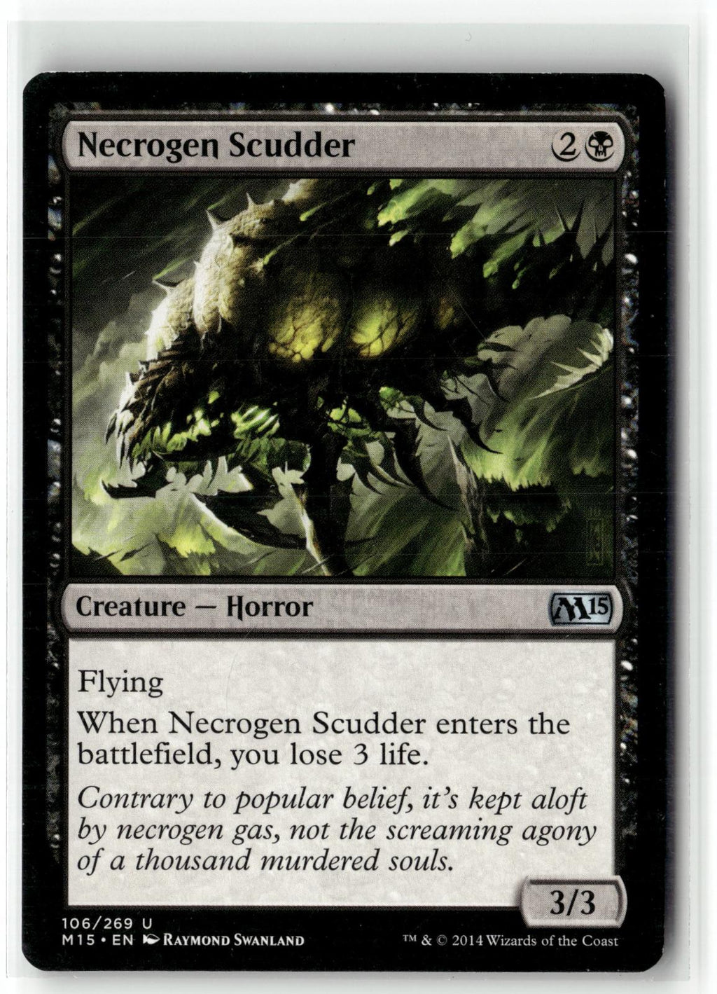 Necrogen Scudder 106 Uncommon Magic 2015 (M15) Magic: The Gathering Near Mint