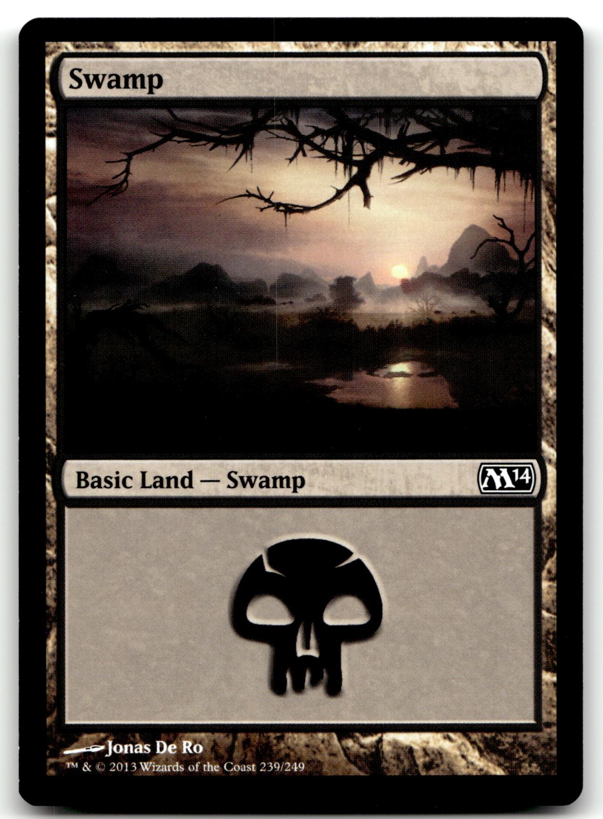 Swamp (239) 239 Land Magic 2014 (M14) Magic: The Gathering Near Mint