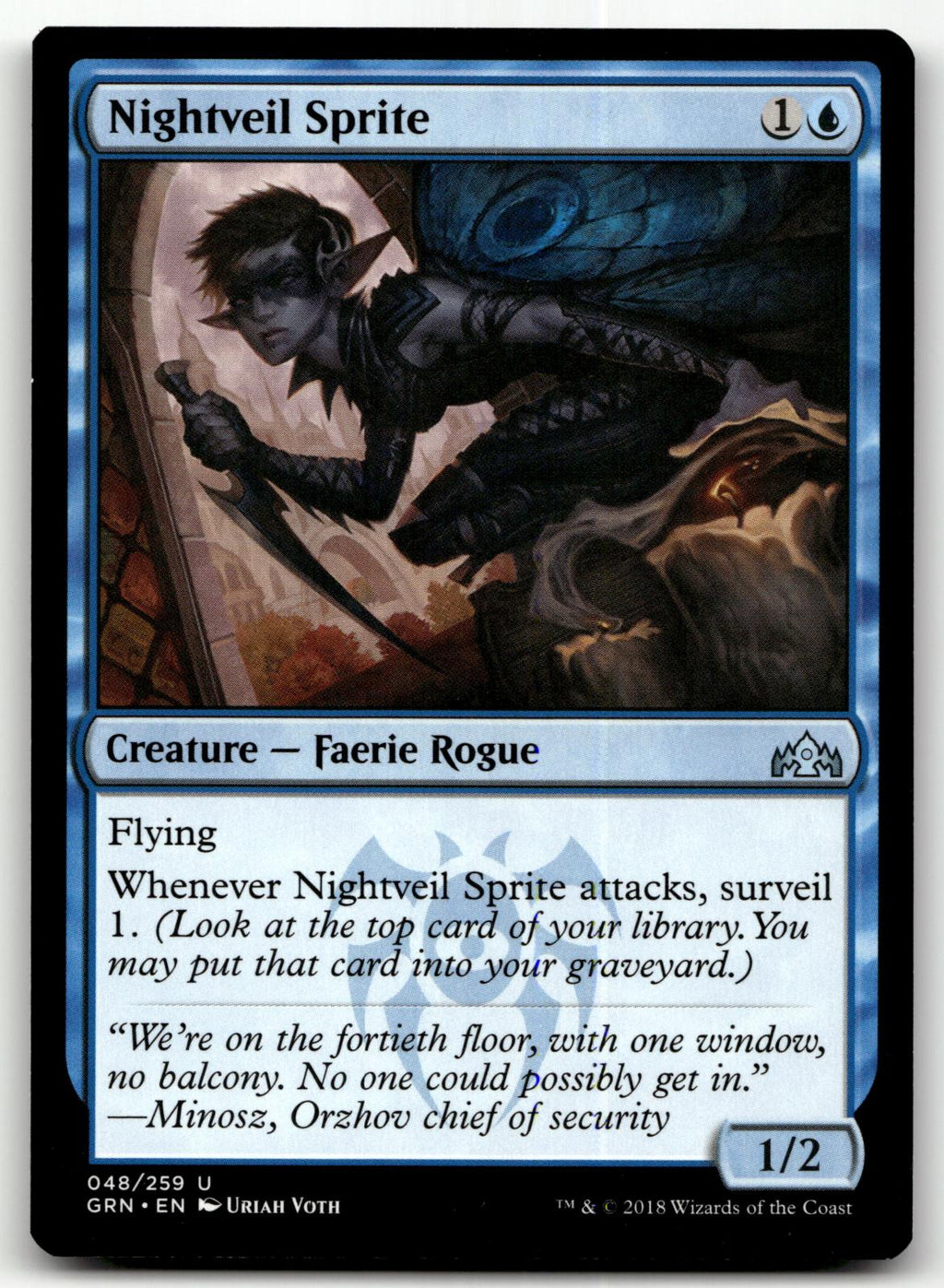 Nightveil Sprite 48 Uncommon Guilds of Ravnica Magic: The Gathering Near Mint