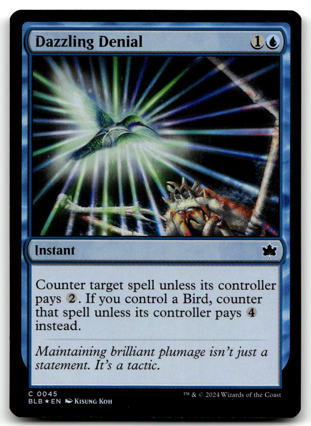 Dazzling Denial 45 Common Bloomburrow Magic: The Gathering Foil Near Mint
