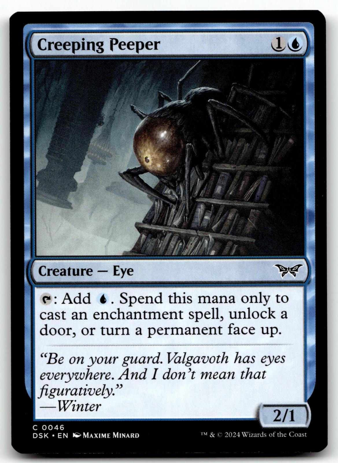 Creeping Peeper 46 Common Duskmourn: House of Horror Magic: The Gathering NM
