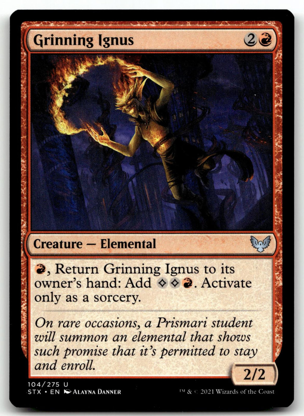 Grinning Ignus 104 Uncommon Strixhaven: School of Mages Magic: The Gathering NM