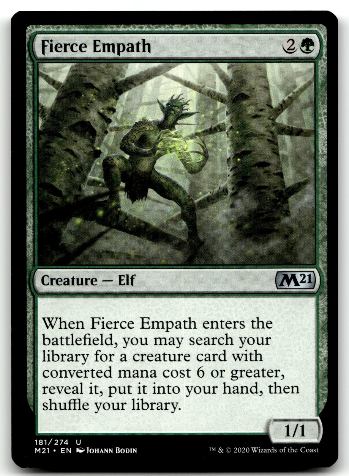 Fierce Empath 181 Uncommon Core Set 2021 Magic: The Gathering Near Mint
