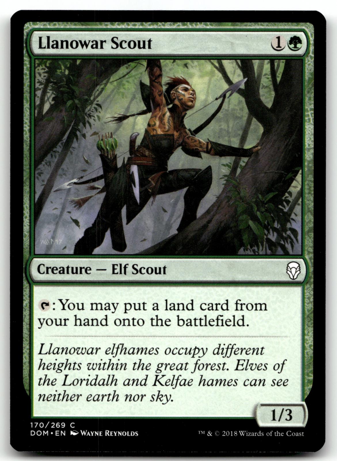 Llanowar Scout 170 Common Dominaria Magic: The Gathering Near Mint