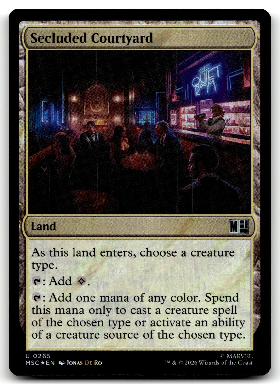 Secluded Courtyard 265 Commander: Marvel Super Heroes Magic: The Gathering NM
