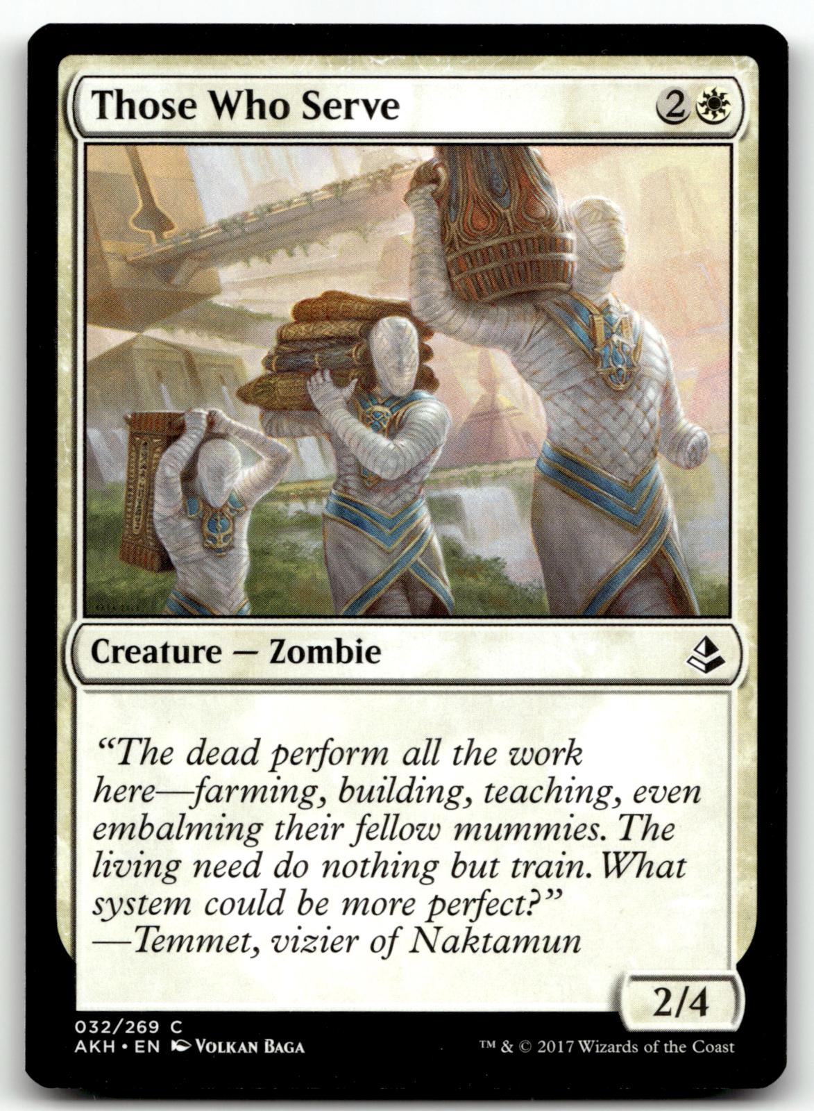 Those Who Serve 32 Common Amonkhet Magic: The Gathering Near Mint