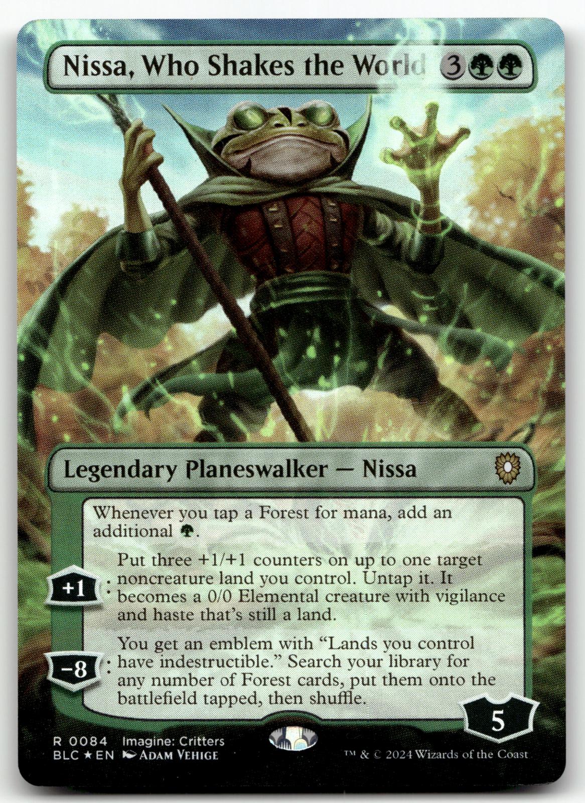 Nissa, Who Shakes the World (Borderless) 84 Commander: Bloomburrow Magic: The Gathering Foil NM