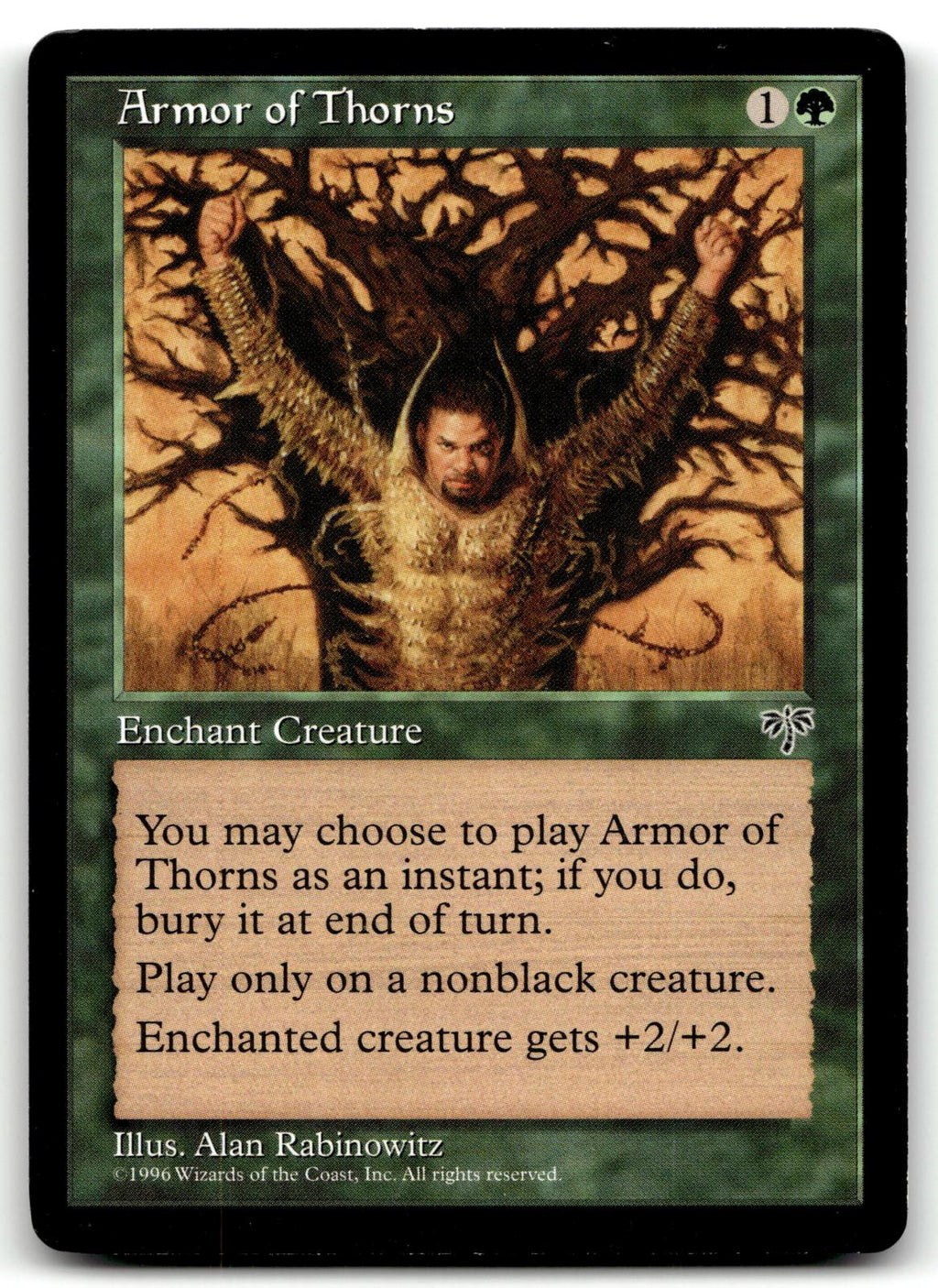 Armor of Thorns Common Mirage Magic: The Gathering Near Mint