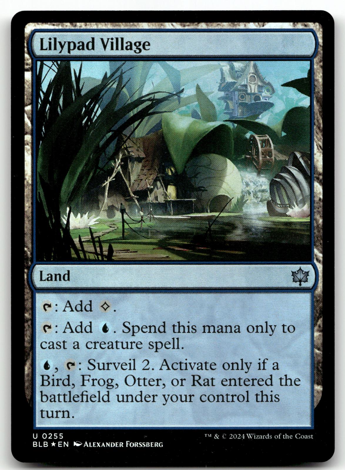 Lilypad Village 255 Uncommon Bloomburrow Magic: The Gathering Foil Near Mint