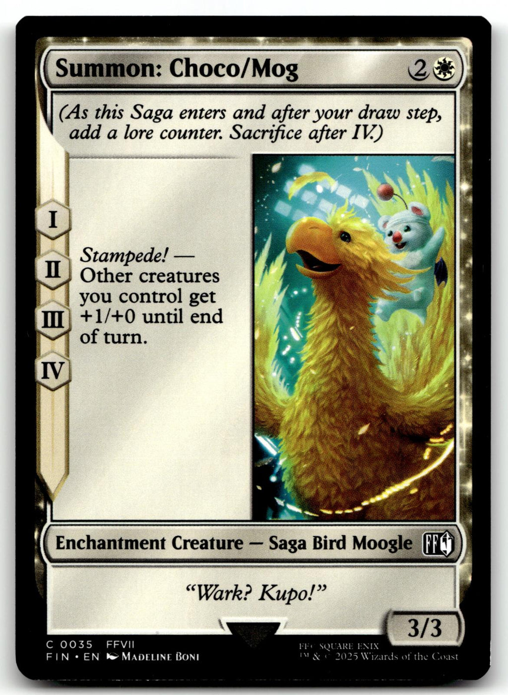 Summon: Choco/Mog 35 Common FINAL FANTASY Magic: The Gathering Near Mint