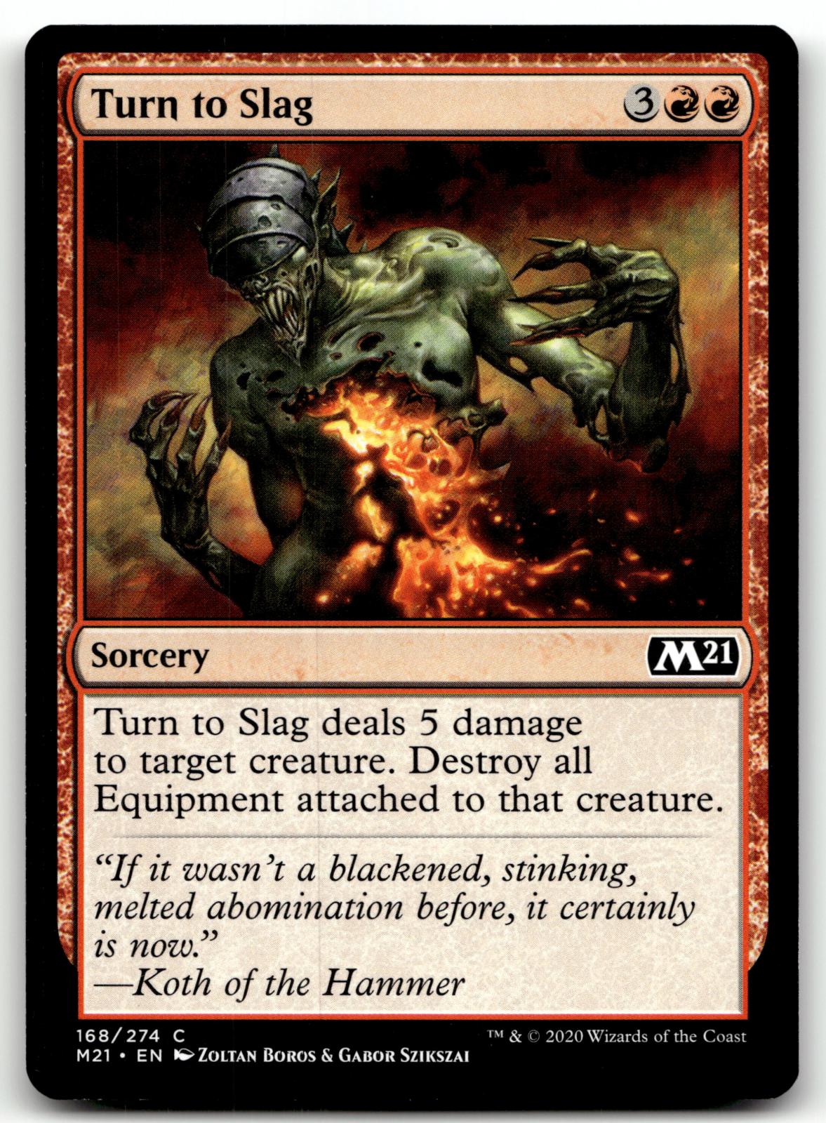 Turn to Slag 168 Common Core Set 2021 Magic: The Gathering Near Mint