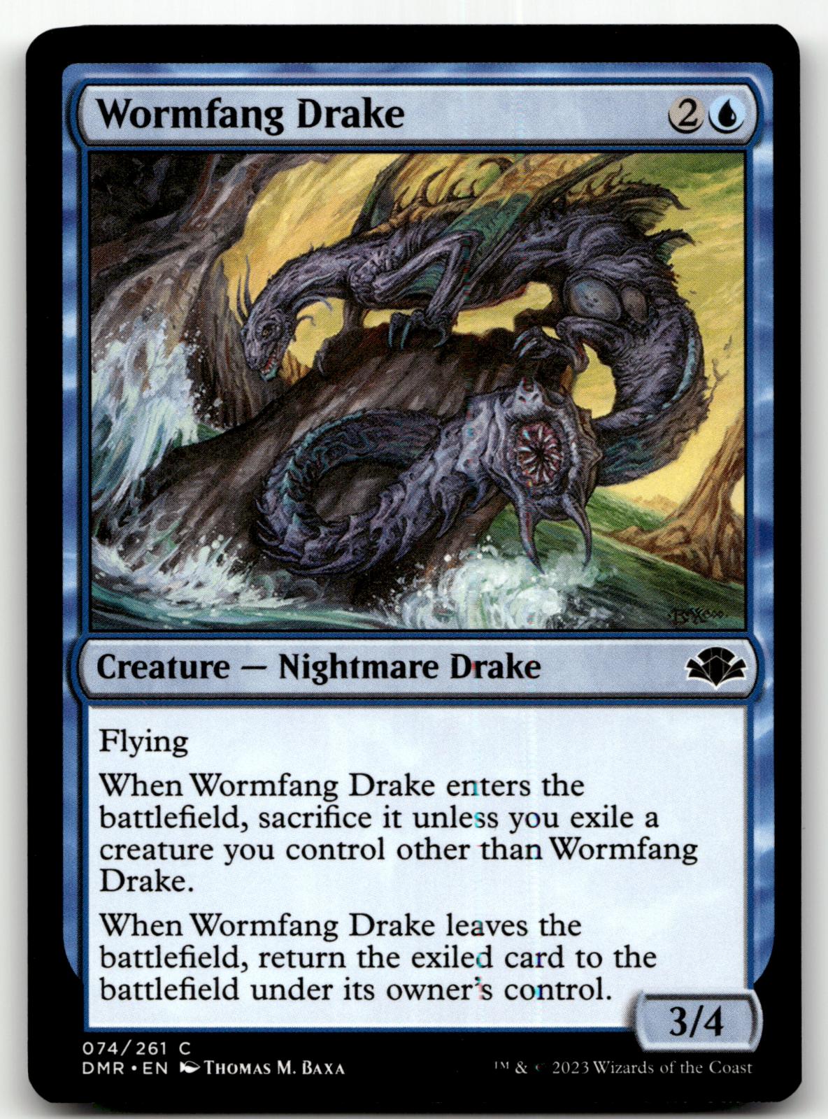 Wormfang Drake 74 Common Dominaria Remastered Magic: The Gathering Near Mint