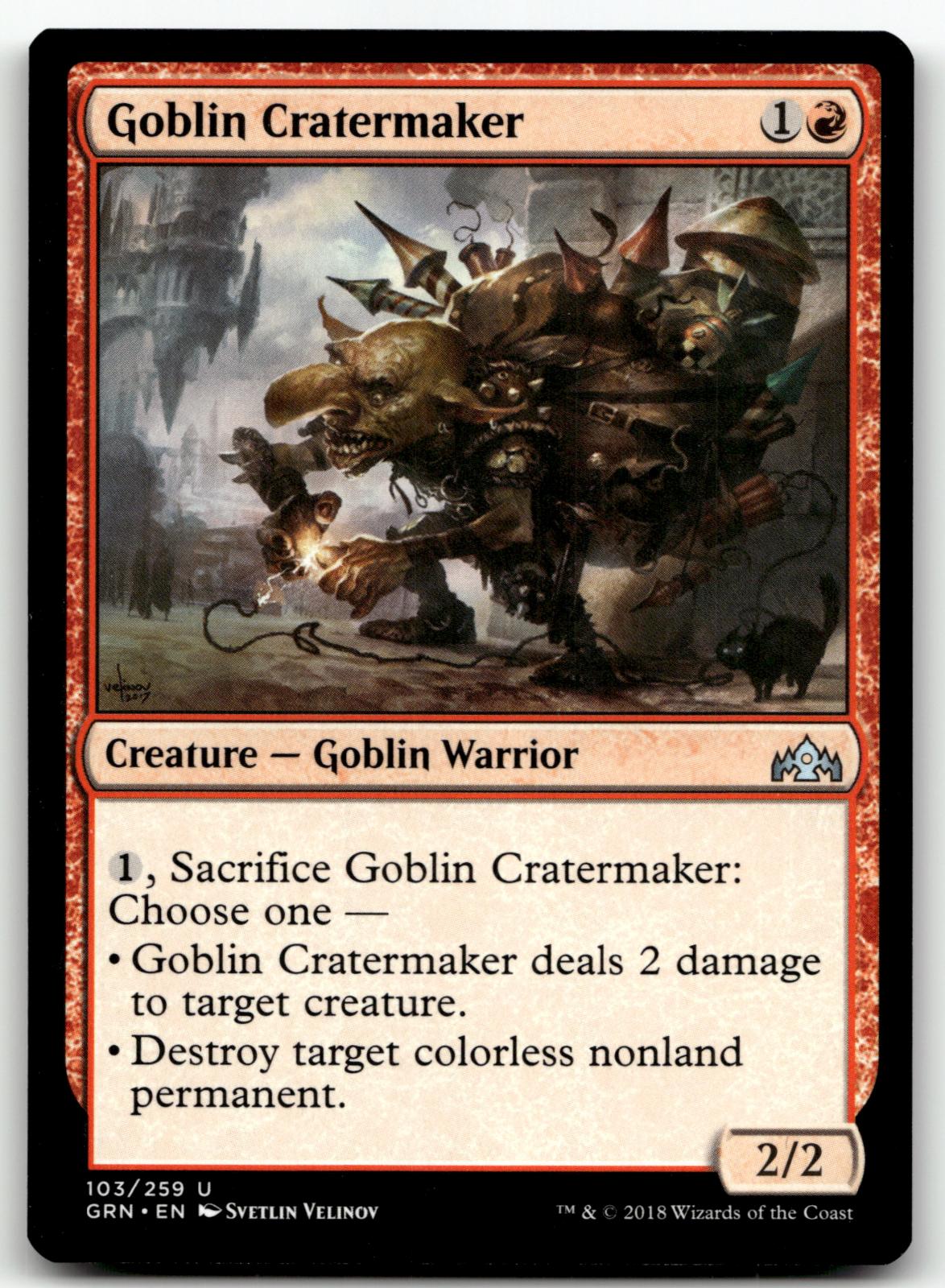 Goblin Cratermaker 103 Uncommon Guilds of Ravnica Magic: The Gathering Near Mint