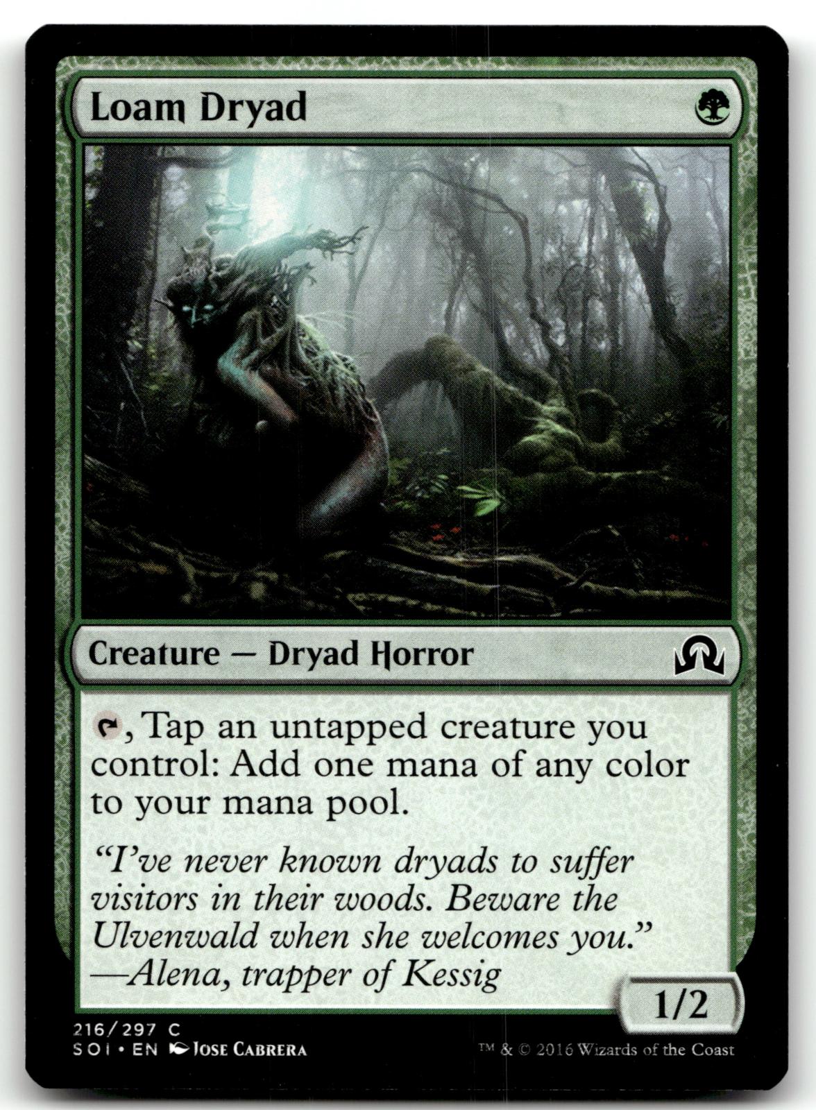 Loam Dryad 216 Common Shadows over Innistrad Magic: The Gathering Near Mint