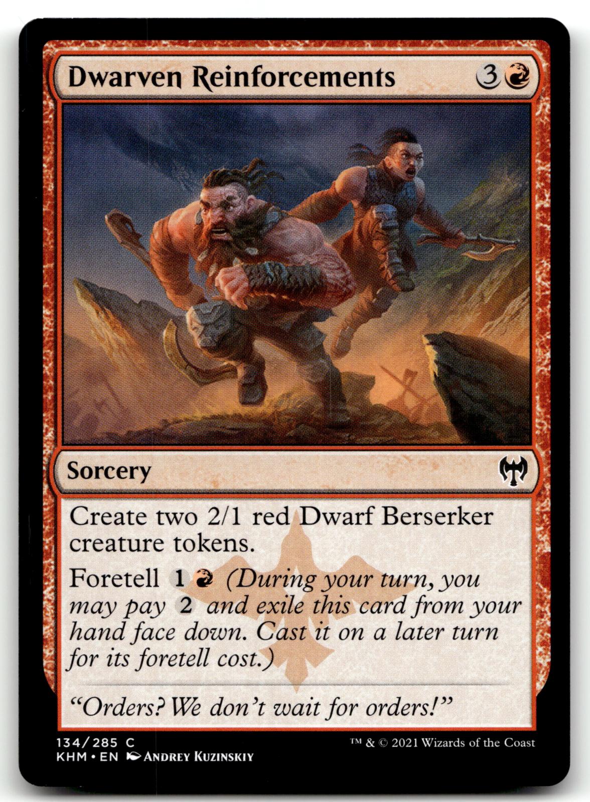 Dwarven Reinforcements 134 Common Kaldheim Magic: The Gathering Near Mint