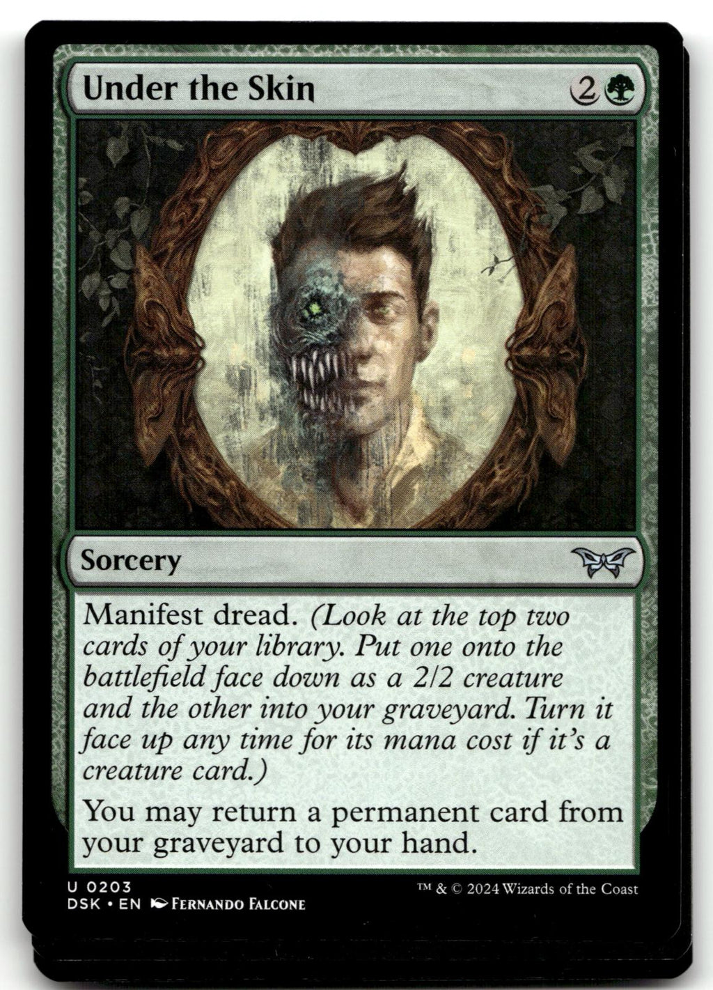 Under the Skin 203 Uncommon Duskmourn: House of Horror Magic: The Gathering NM